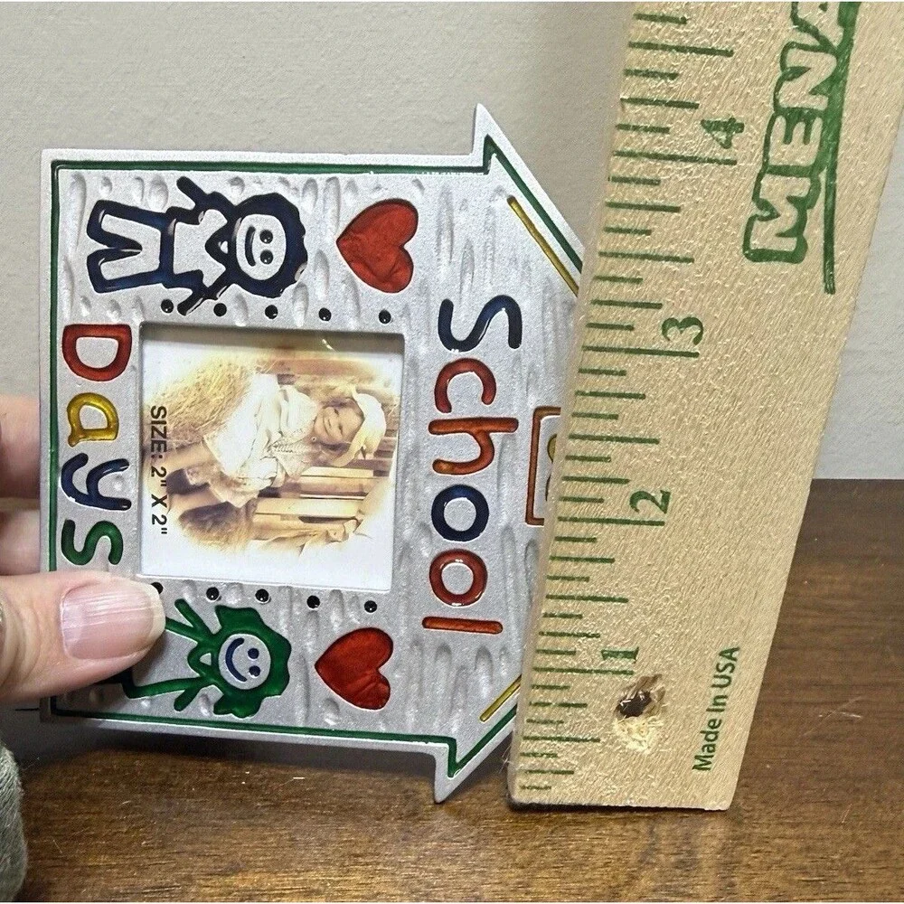 Hallmark Keepsake School Days Frame New No Box 2x2 Photo Handwriting Schoolhouse